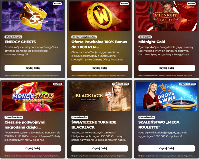 bonuses energy casino